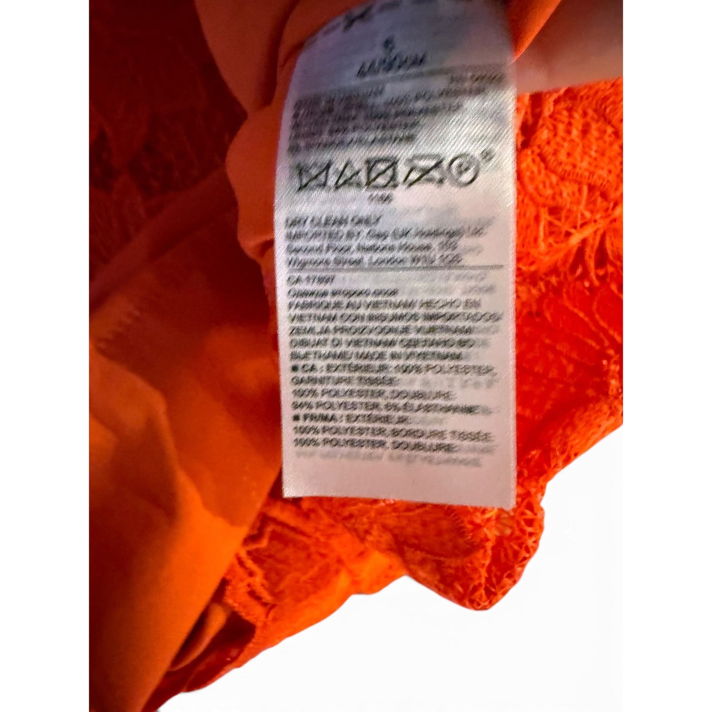 Banana Republic Limited Edition Orange Floral Lace Sleeveless Dress, size 6