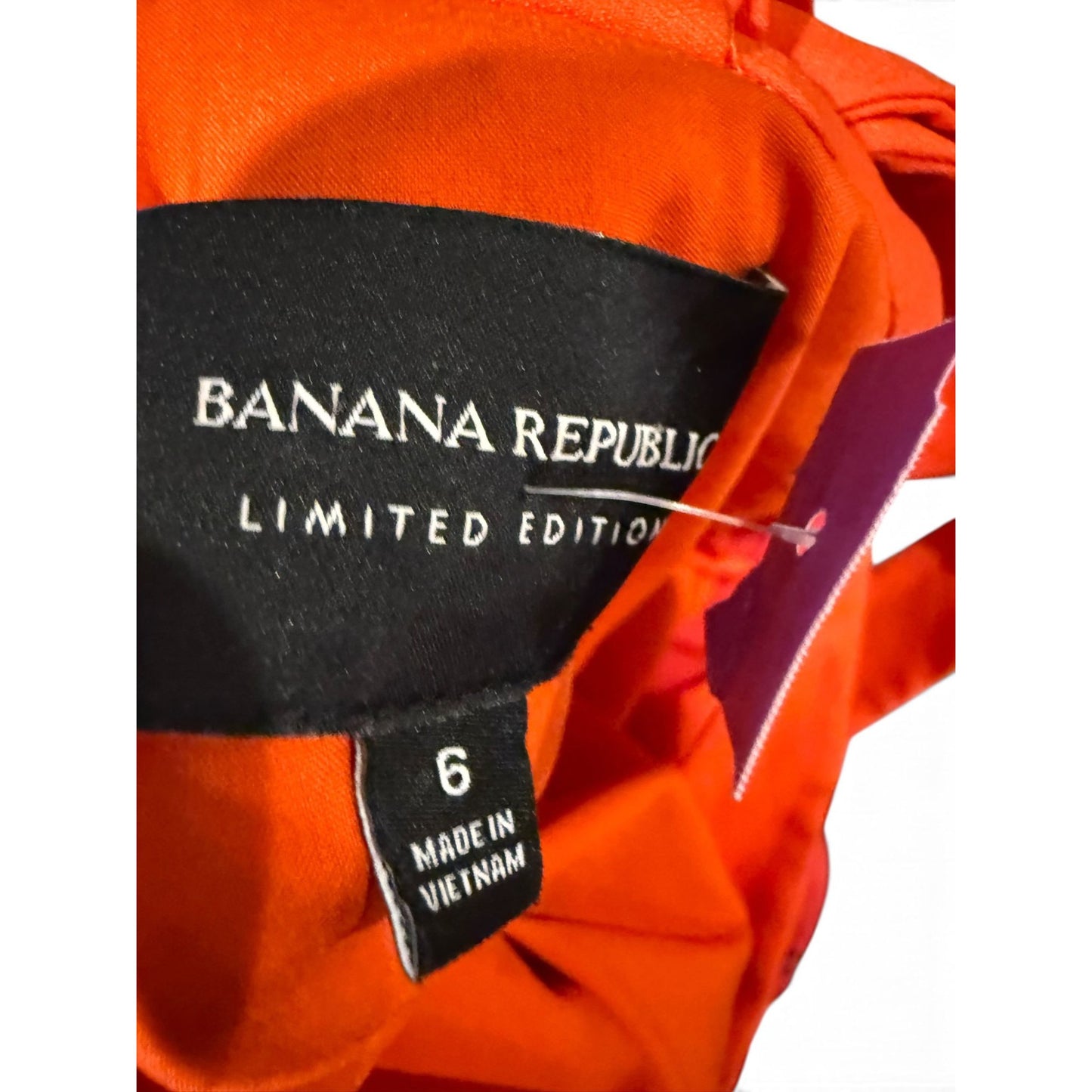 Banana Republic Limited Edition Orange Floral Lace Sleeveless Dress, size 6