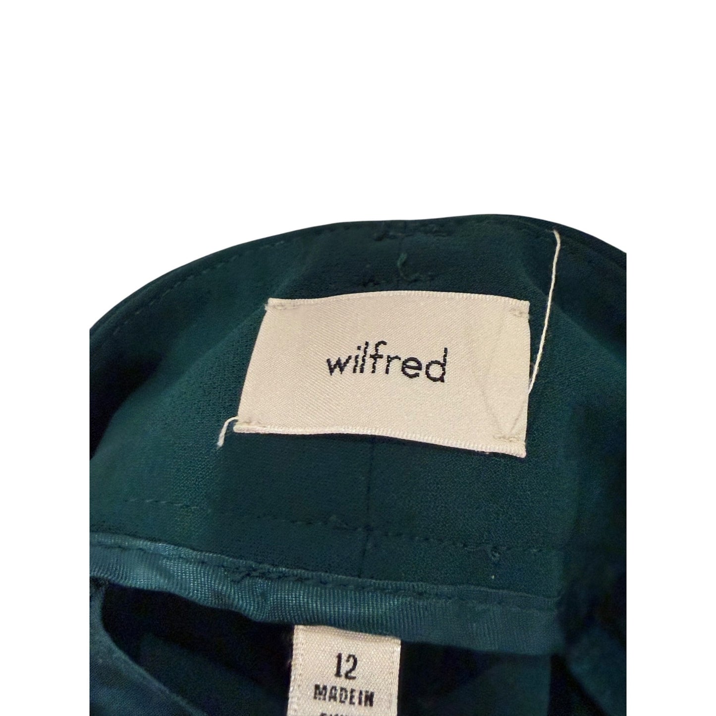 WIlfred Emerald Green Tie-Waist Cropped Trousers Size 12