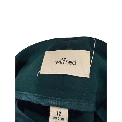 WIlfred Emerald Green Tie-Waist Cropped Trousers Size 12