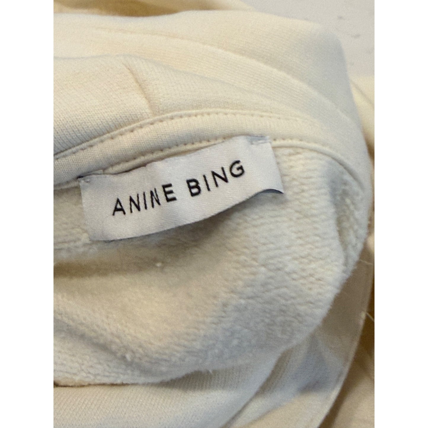 Anine Bing Harvey Sweatshirt Washed Cream, Small NWT Oversized SAMPLE
