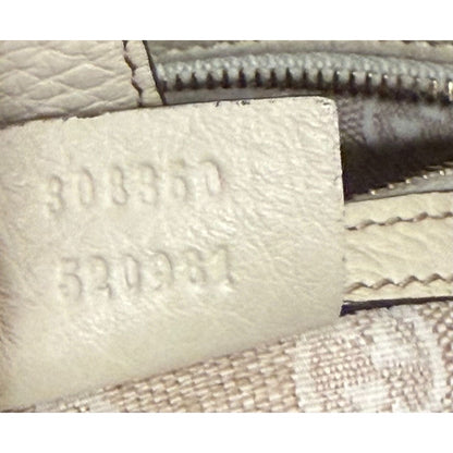 Gucci White Leather Diana Bamboo Top Handle Tote Bag