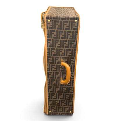 Fendi Monogrammed Canvas & Leather Vintage Travel Bag with COA
