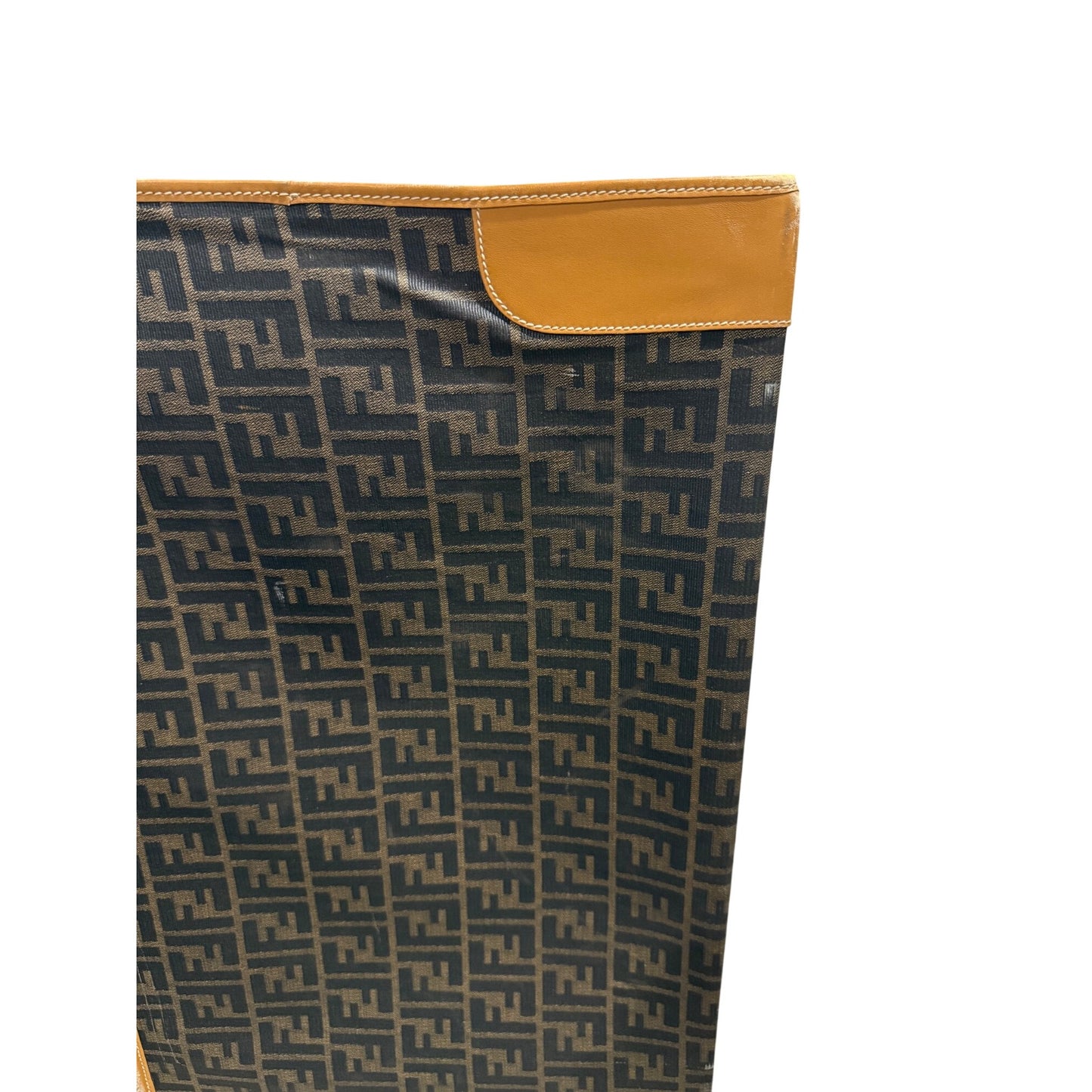 Fendi Monogrammed Canvas & Leather Vintage Travel Bag with COA