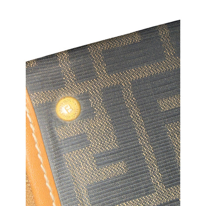 Fendi Monogrammed Canvas & Leather Vintage Travel Bag with COA