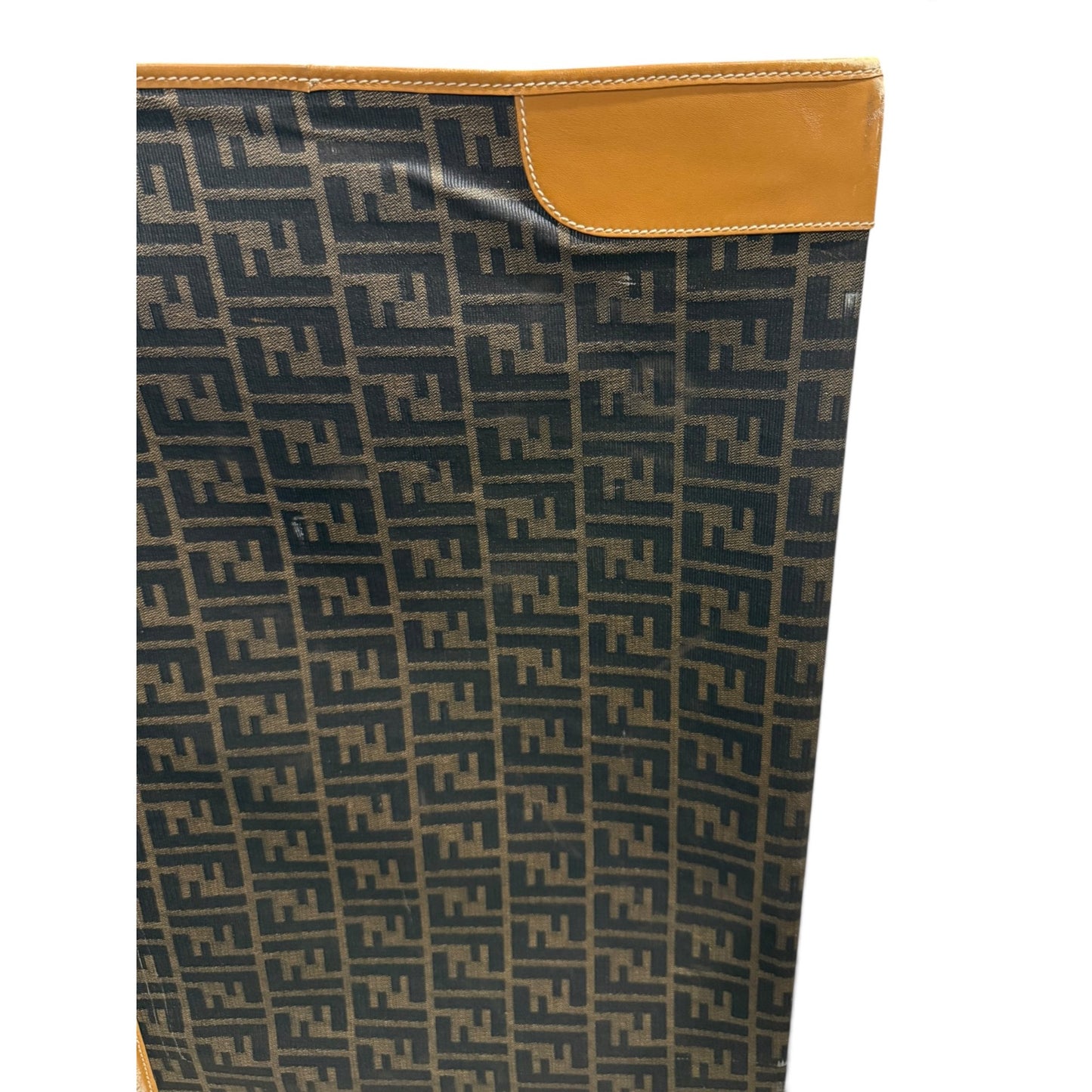 Fendi Monogrammed Canvas & Leather Vintage Travel Bag with COA