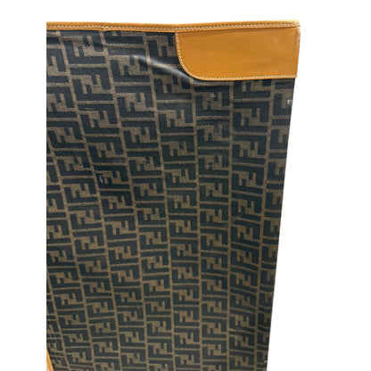 Fendi Monogrammed Canvas & Leather Vintage Travel Bag with COA