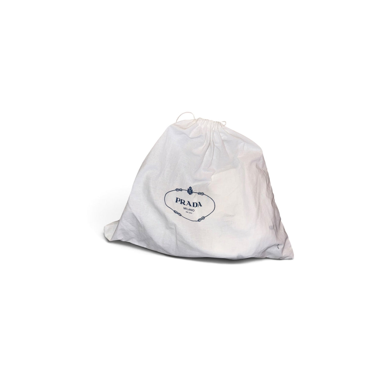 Prada Nylon Bucket Hat With Lace-Up Back & Black Floral Anchor Print Size M White/Black