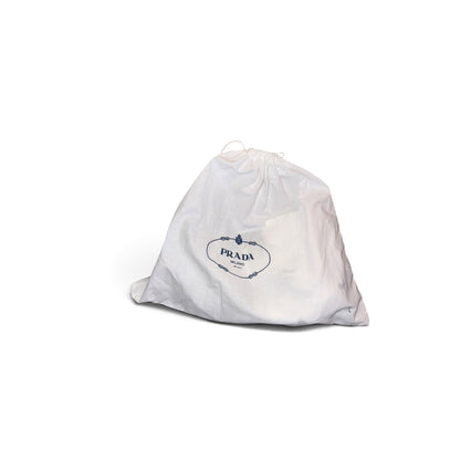 Prada Nylon Bucket Hat With Lace-Up Back & Black Floral Anchor Print Size M White/Black