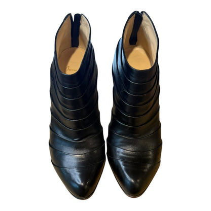 Christian Louboutin Orniron 100 Leather Ankle Bootie Heels Size 38