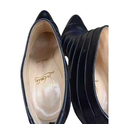 Christian Louboutin Orniron 100 Leather Ankle Bootie Heels Size 38
