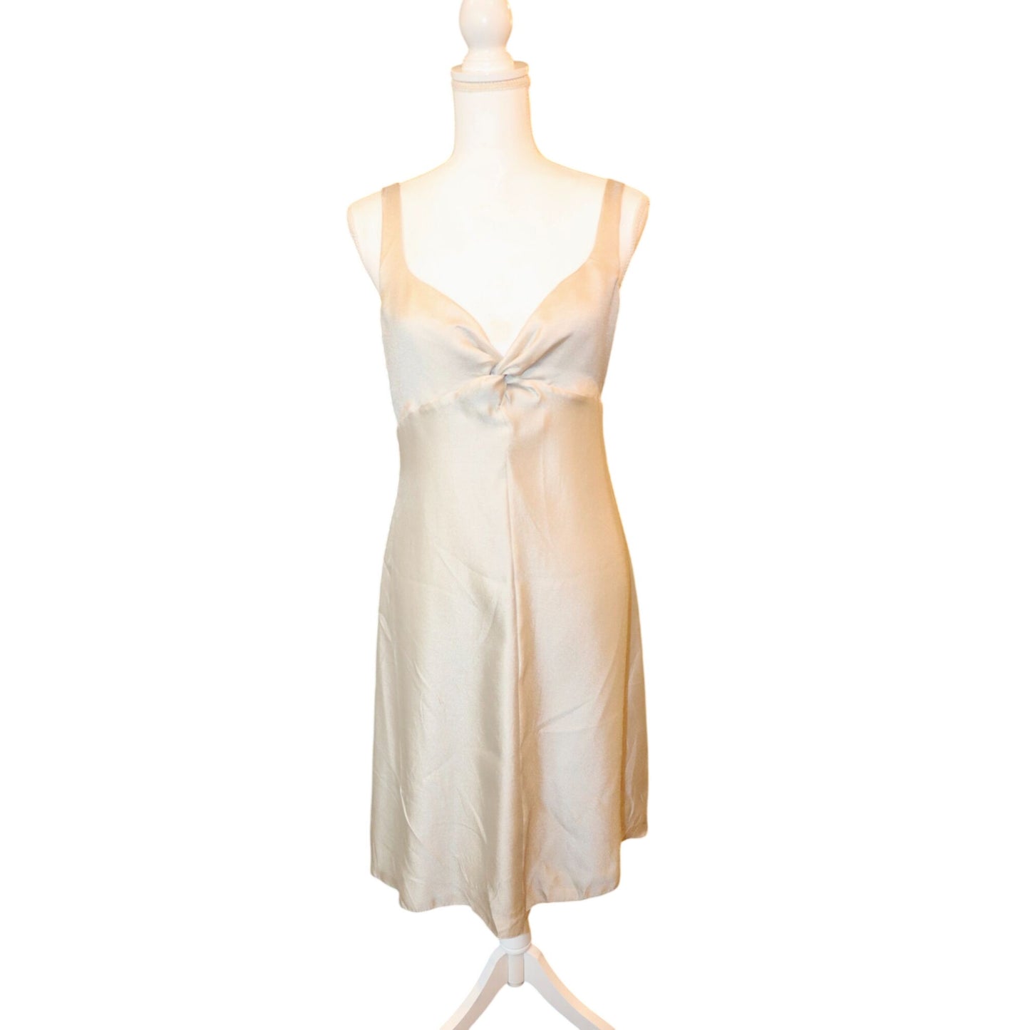 Armani Collezioni Beige Silk Blend Dress, IT 46/US 10