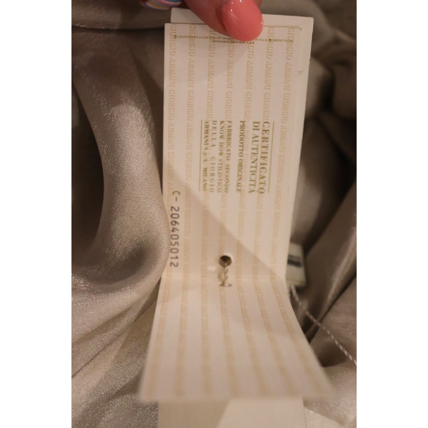 Armani Collezioni Beige Silk Blend Dress, IT 46/US 10