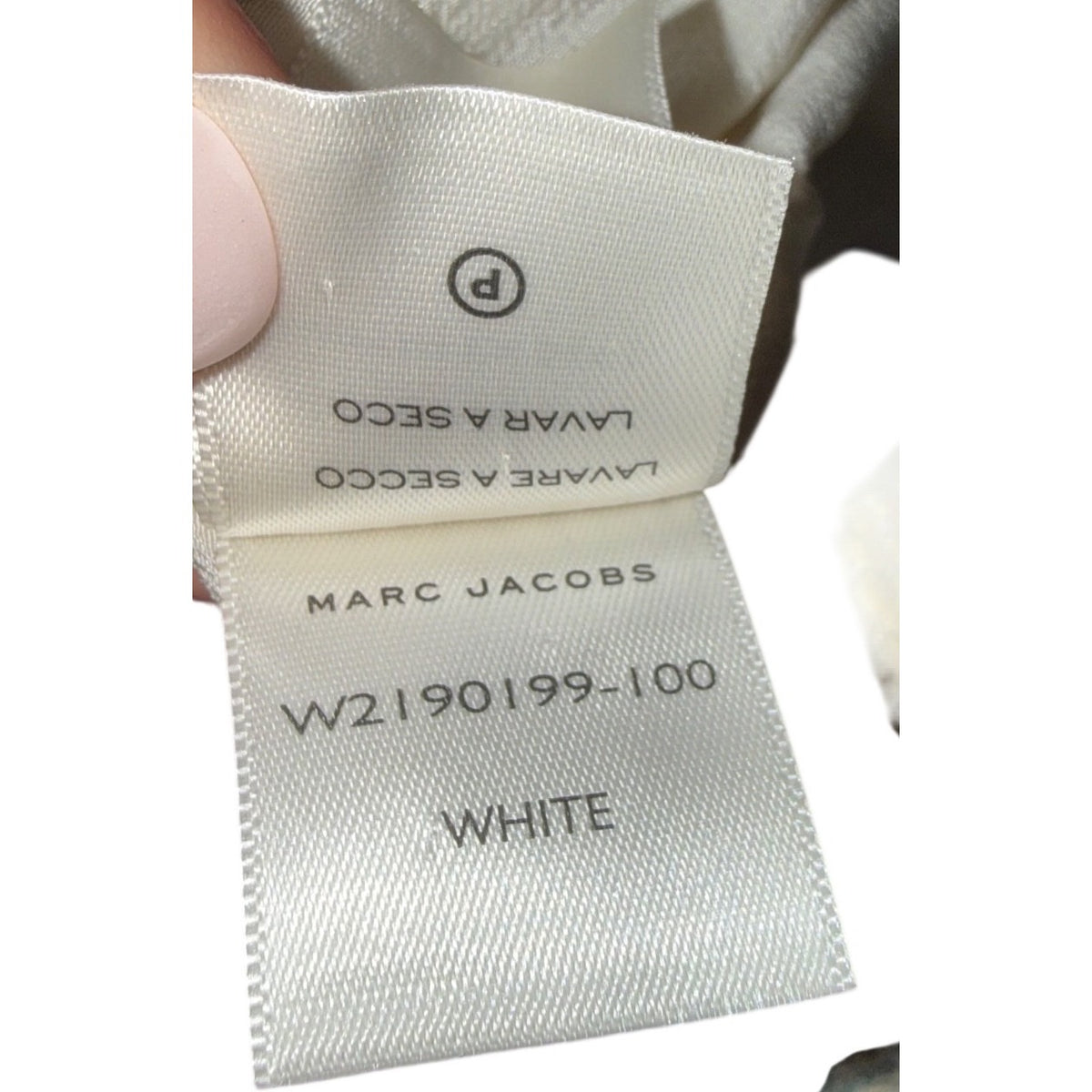 Marc Jacobs Runway White Silk Button-Front Blouse Size 10 With Mandarin Collar