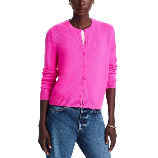C by Bloomingdale's Cashmere Crewneck Cardigan Sweater,  L NWT