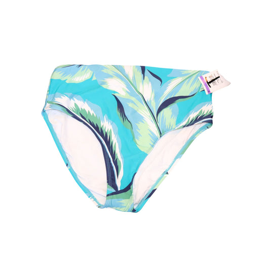 Jantzen Womens Leaf Print High-Waist Bikini Bottom Size 10 Multicolor Polyamide & Elastane Comfortable Fit Made In China