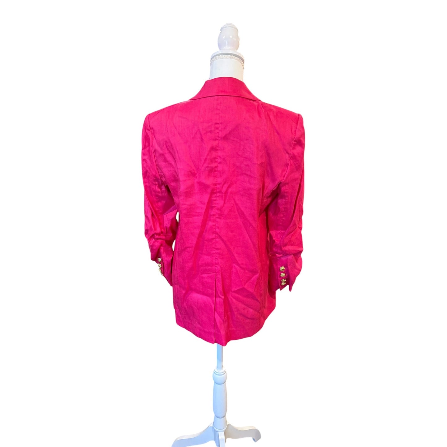 Veronica Beard Womens Fuchsia Double-Breasted Blazer Size 12