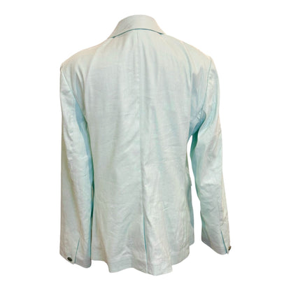 Rag & Bone Mint Green Linen-Blend Blazer & Wide-Leg Pants Set Size 14