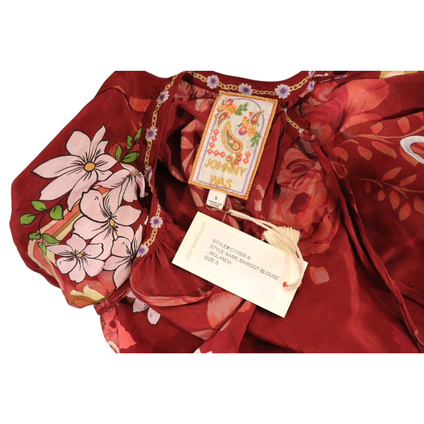 Johnny Was Margot Blouse, Small NWT