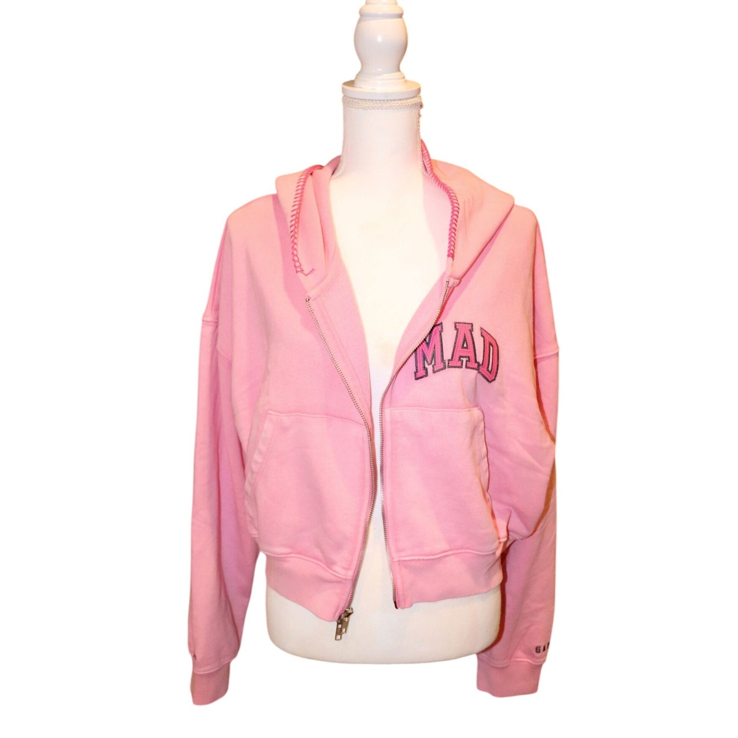 Gap X Madhappy Pink Zip-Up Hoodie XL Cotton Blend