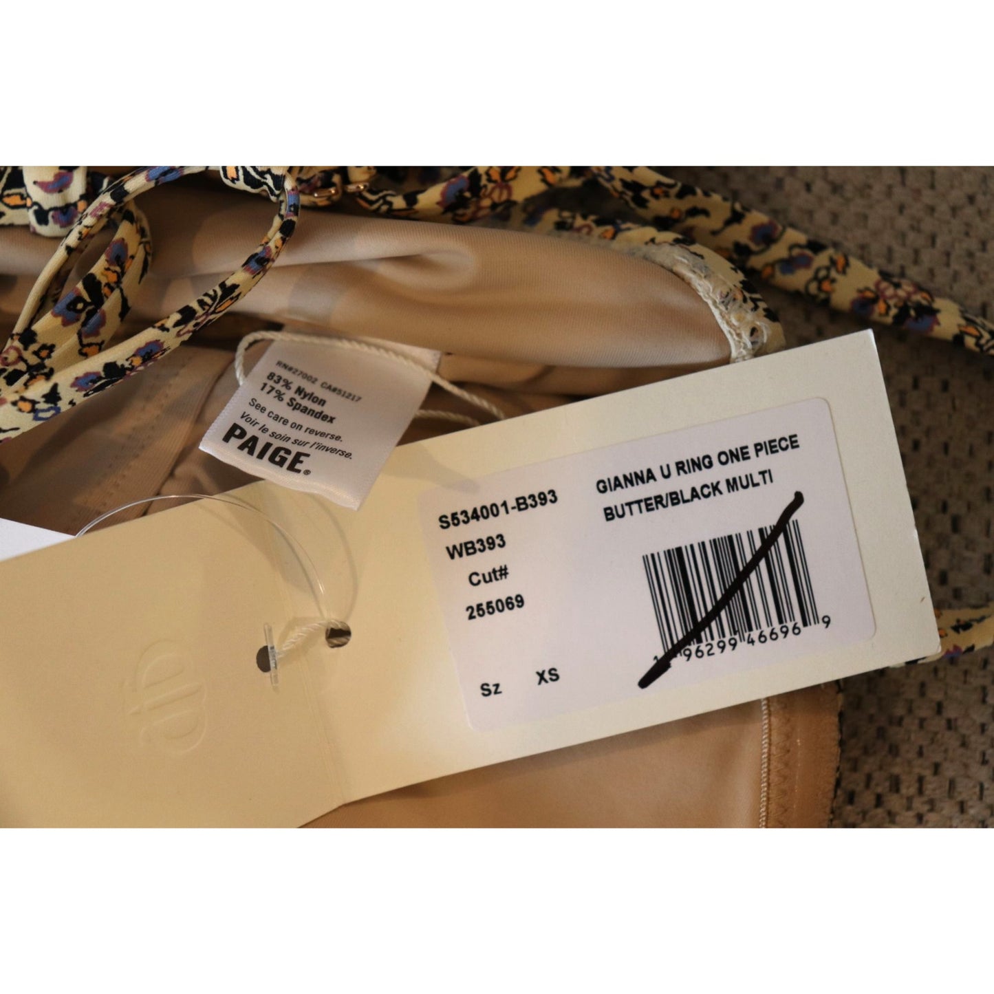 Paige Gianna U-Ring One-Piece Swimsuit, XS NWT