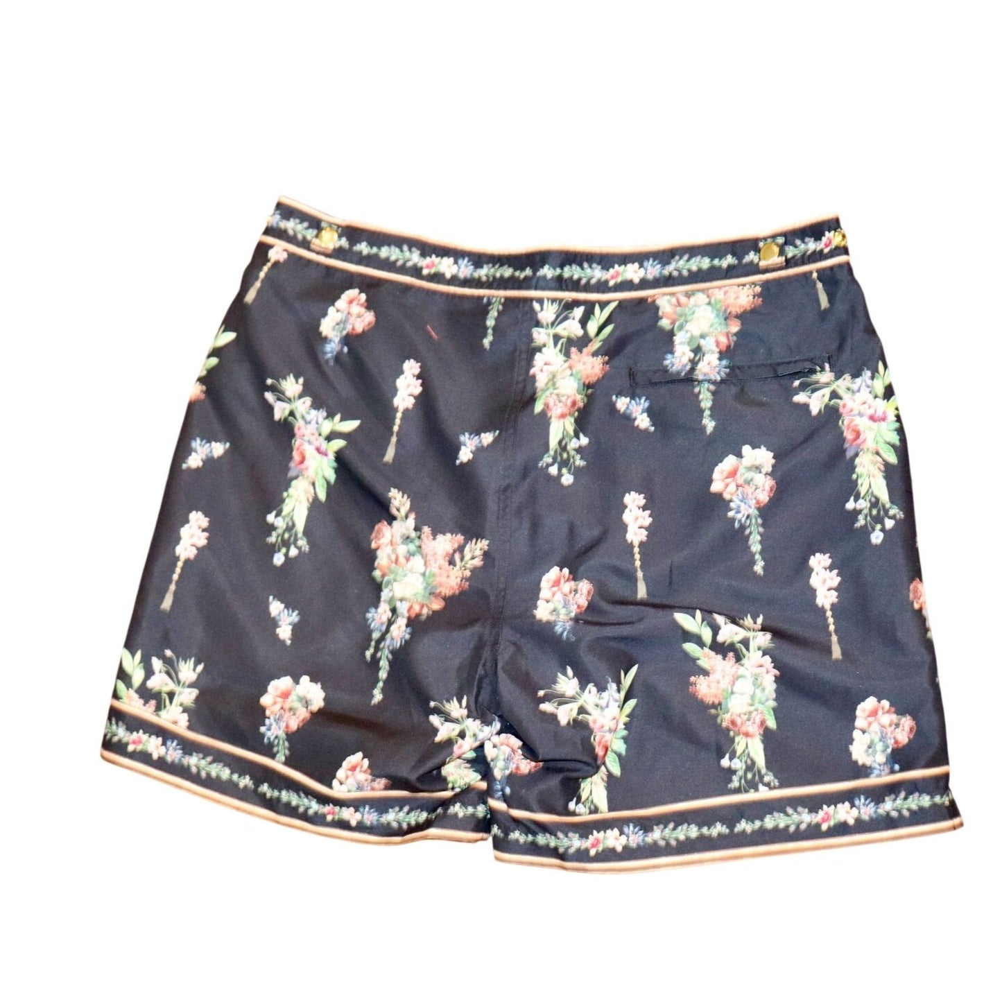 Camilla Men's Noble Endeavours Floral-print Swim Shorts, Medium NWT