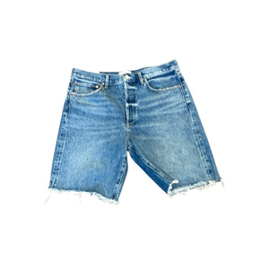 Agolde 90s High-Waist Denim Shorts Raw Hem Size 29 NWT