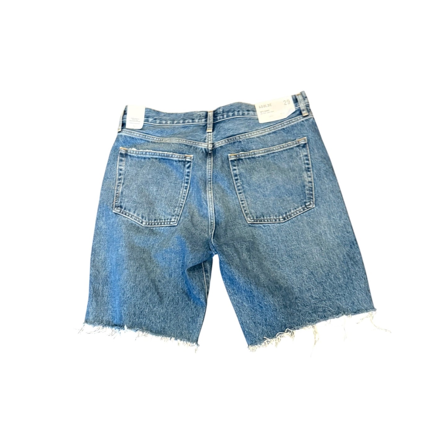 Agolde 90s High-Waist Denim Shorts Raw Hem Size 29 NWT