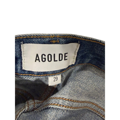 Agolde 90s High-Waist Denim Shorts Raw Hem Size 29 NWT