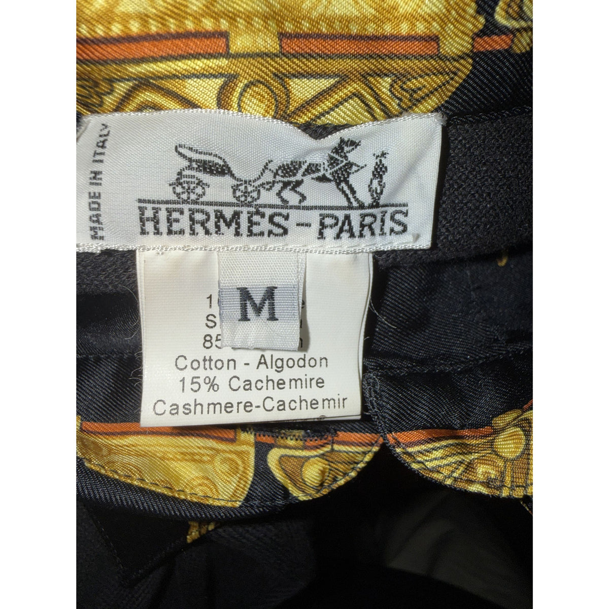Hermès 1990s Parures des Sables Black Silk & Knit Sweater, M