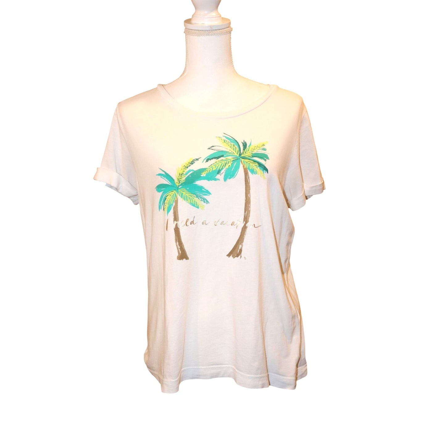 Kate Spade Broome Street Palm Tree Graphic Tee, Medium