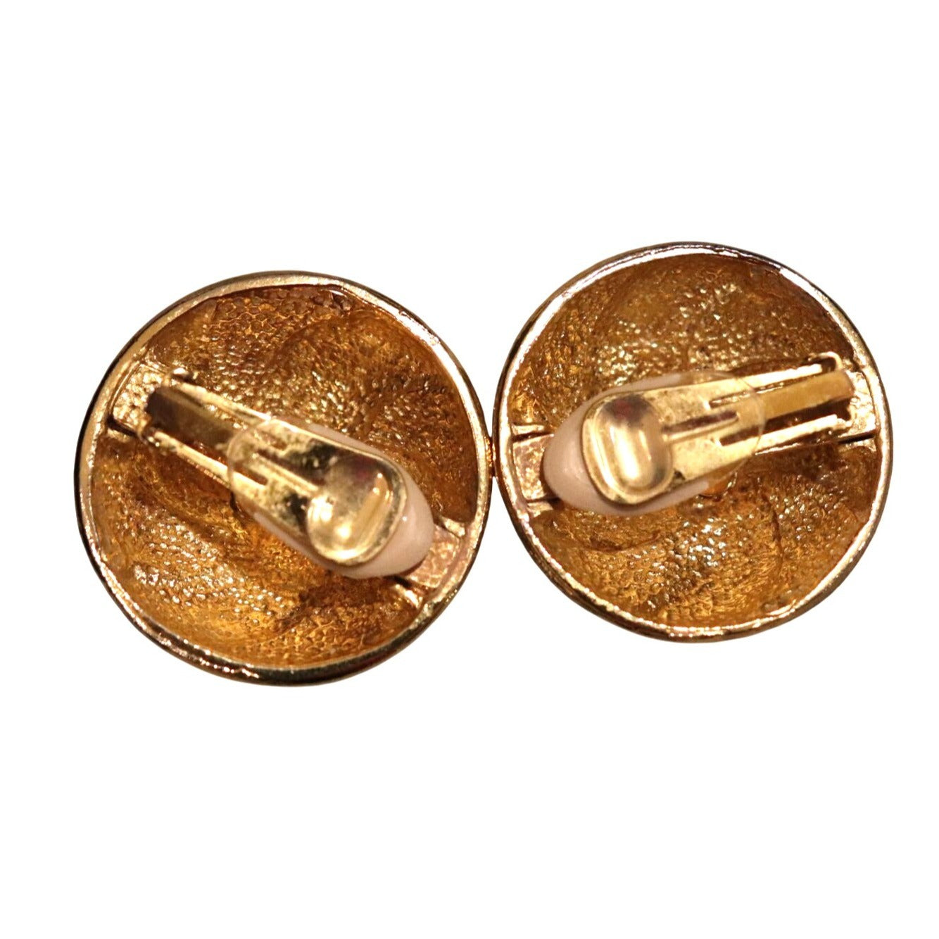 Vintage Gold-Tone Swirl Clip-On Earrings