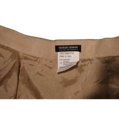 Giorgio Armani Silk Blend Floral Brocade Pencil Skirt Neutral Elegant Design, Small