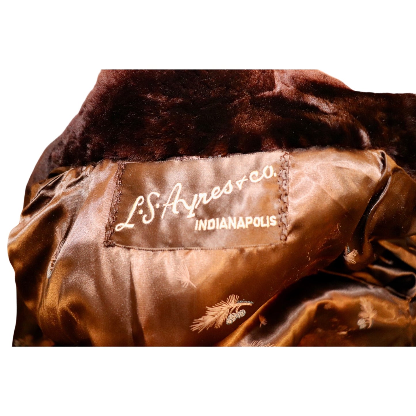 Vintage L.S. Ayres Brown Mouton Shearling Jacket, Large