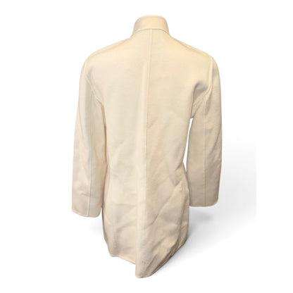 Dana Buchman Womens Cream Embroidered Wool Blend Jacket Size 12