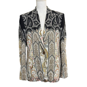 Etro Milano Womens Paisley Blazer Jacket Size 46/US 10