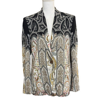 Etro Milano Womens Paisley Blazer Jacket Size 46/US 10
