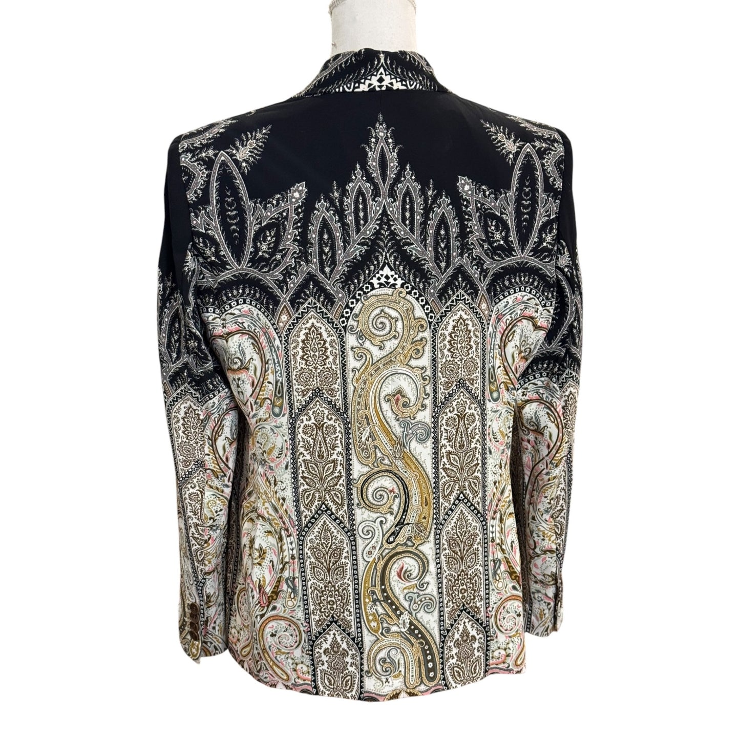Etro Milano Womens Paisley Blazer Jacket Size 46/US 10