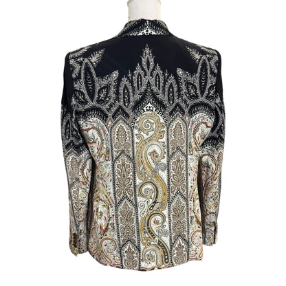 Etro Milano Womens Paisley Blazer Jacket Size 46/US 10