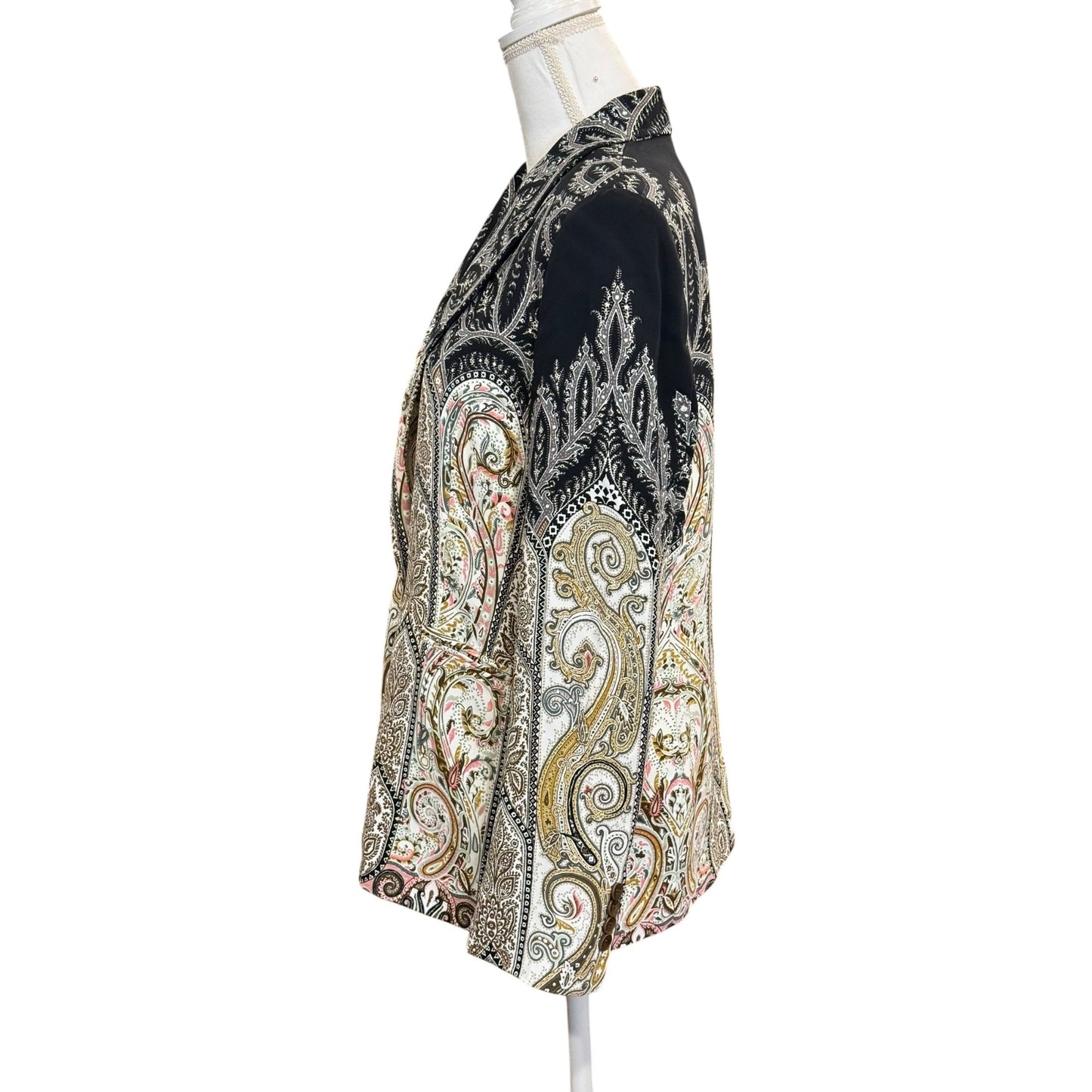Etro Milano Womens Paisley Blazer Jacket Size 46/US 10