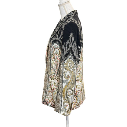 Etro Milano Womens Paisley Blazer Jacket Size 46/US 10