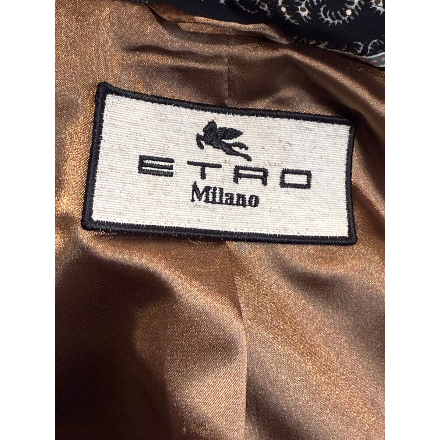 Etro Milano Womens Paisley Blazer Jacket Size 46/US 10