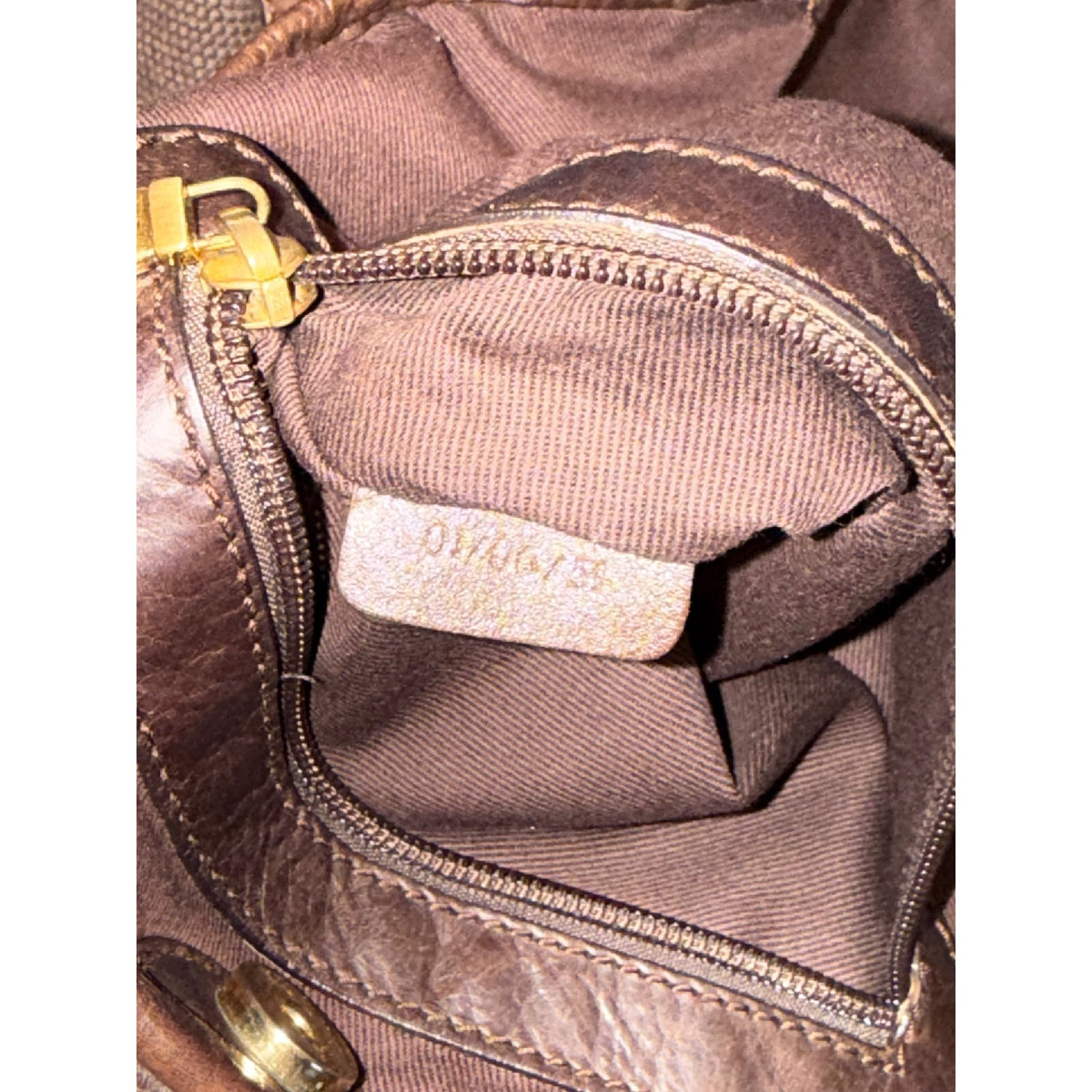 Chloé Large Brown Canvas & Leather Tote Bag With Gold Accents