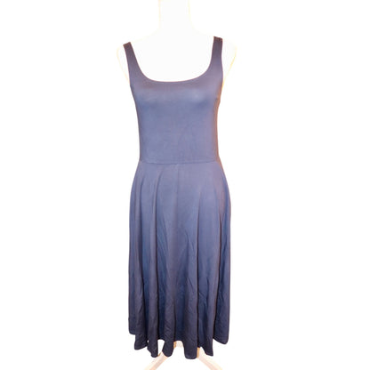 Quince Tencel Jersey Fit & Flare Navy Dress, Medium NWT