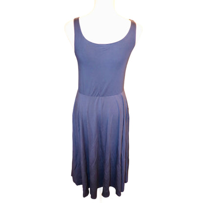 Quince Tencel Jersey Fit & Flare Navy Dress, Medium NWT