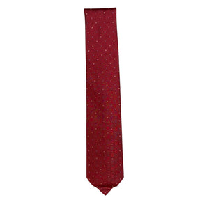 Louis Vuitton Red Silk Tie With Polka Dot Pattern New In Original Box